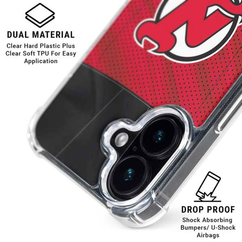 NHL New Jersey Devils Home Jersey iPhone 16 Plus Clear Case